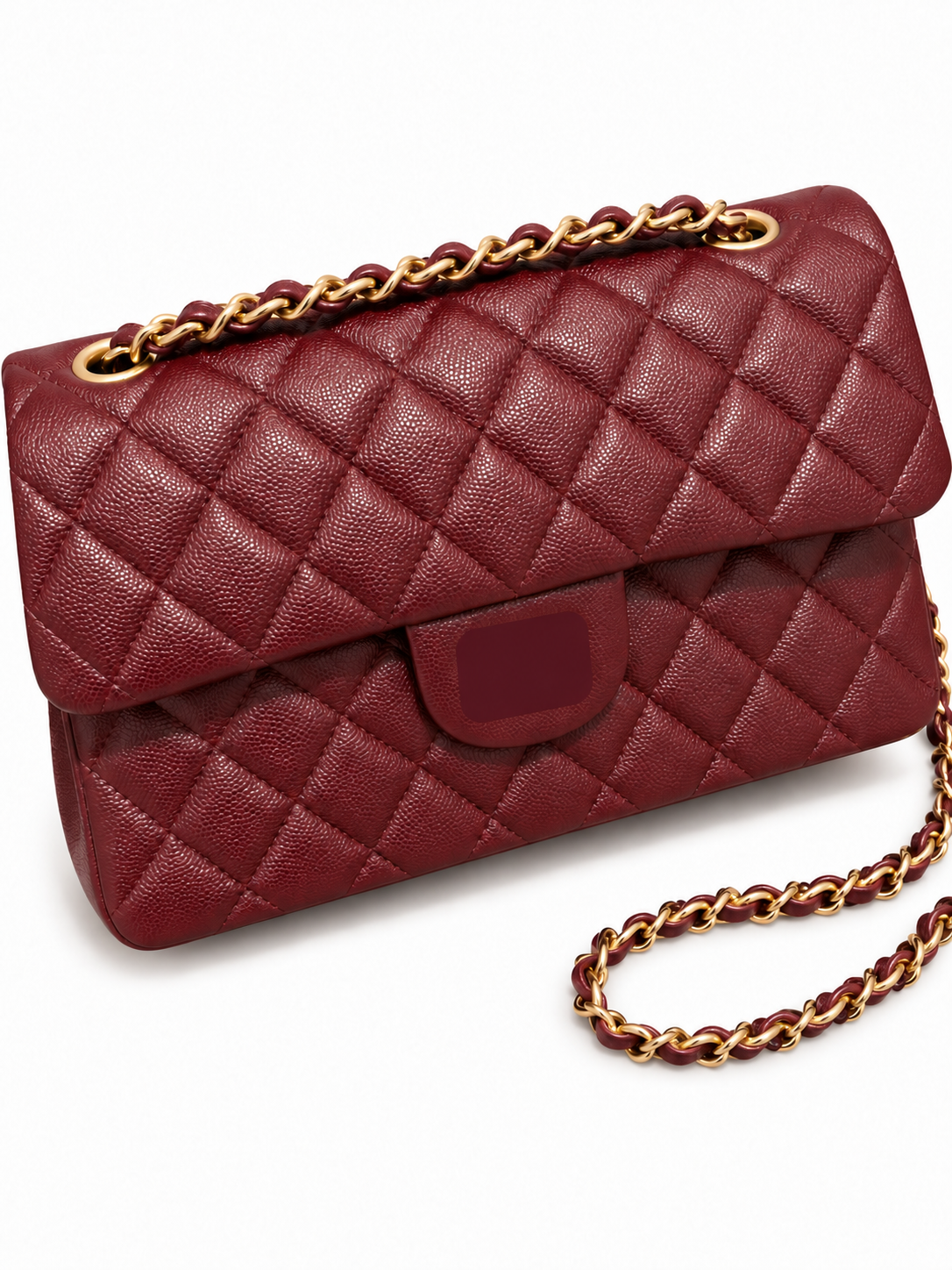 Classic flap handbag with shaded logo