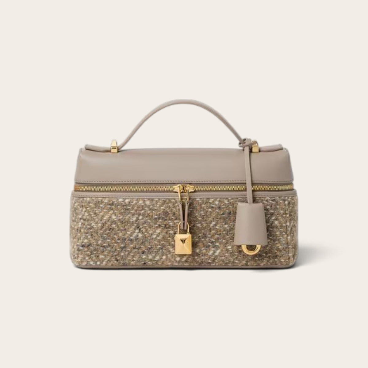 Loro Piana Extra Bag L23 in calfskin and wool-blend tweed