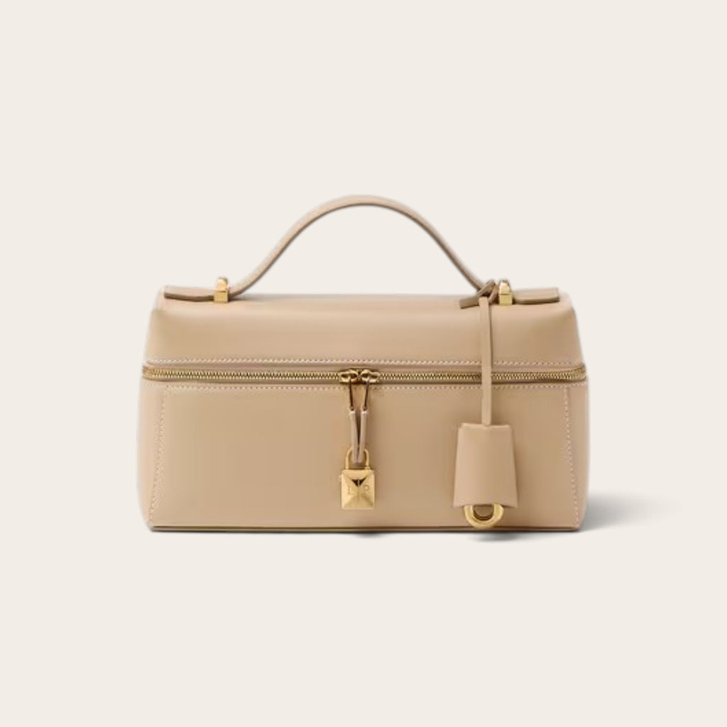 Loro Piana Extra Clutch L29 in beige calfskin leather