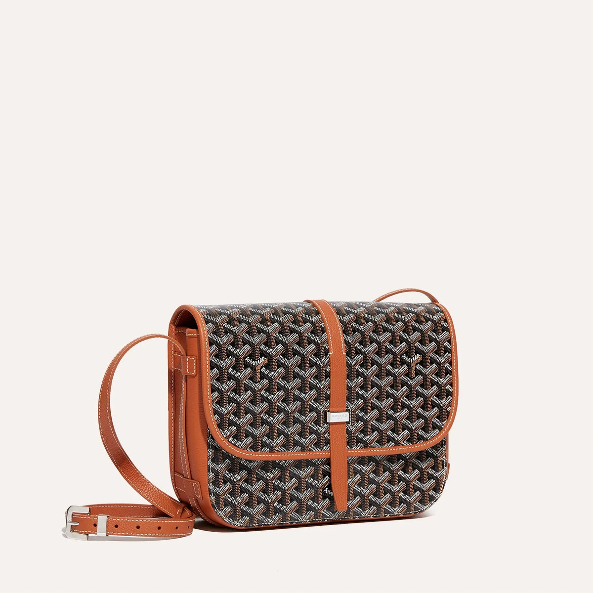 Goyard Belvedere MM Bag in Black & Tan, view 1