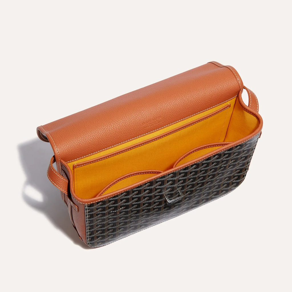 Goyard Belvedere MM Bag in Black & Tan, view 4