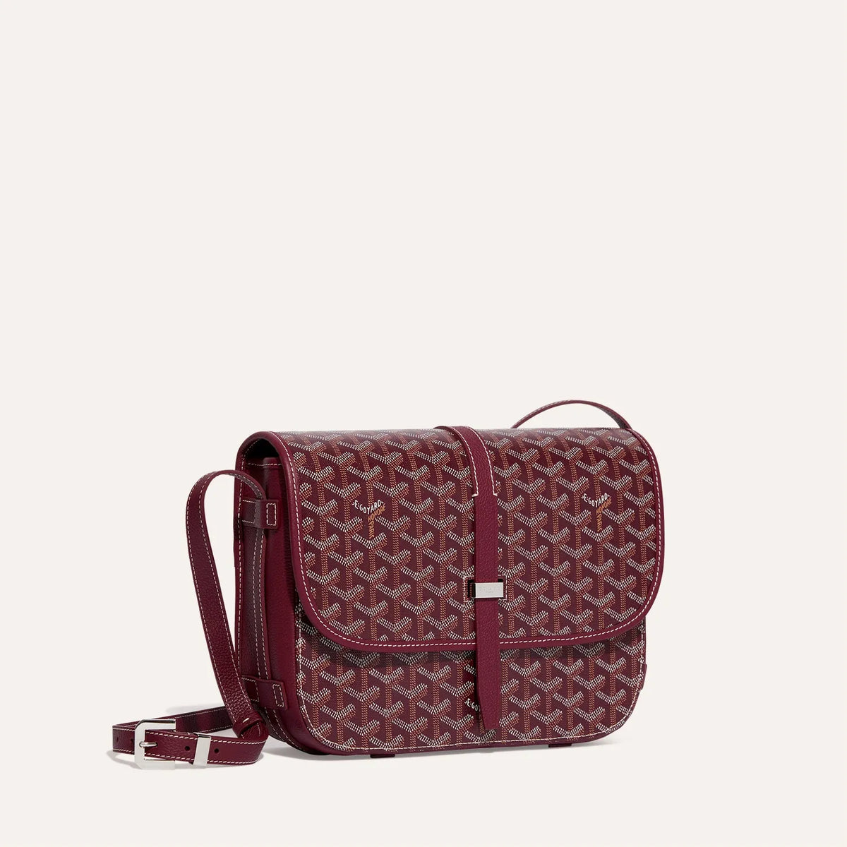 Goyard Belvedere MM Bag in Burgundy, view 1