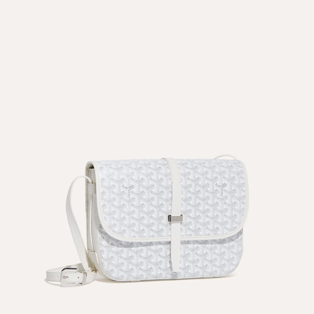 Goyard Belvedere MM Bag in White, view 1