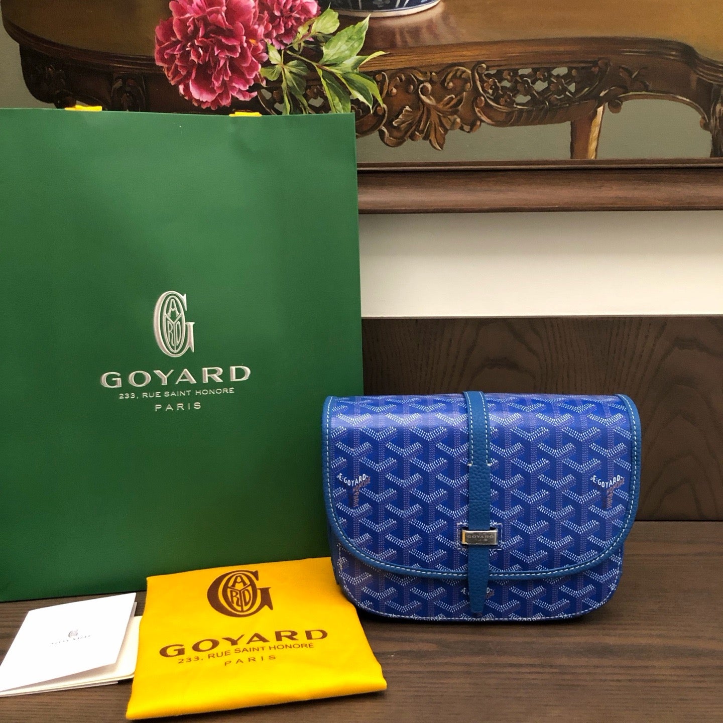 Goyard Belvedere PM Blue front