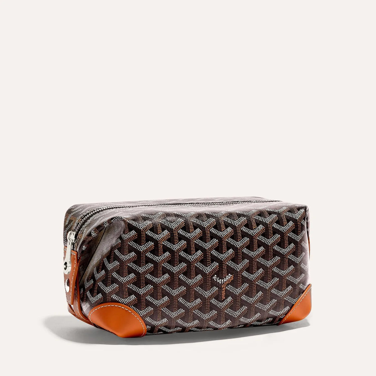 Goyard Bowling 25 Toiletry Bag in Black & Tan, view 1