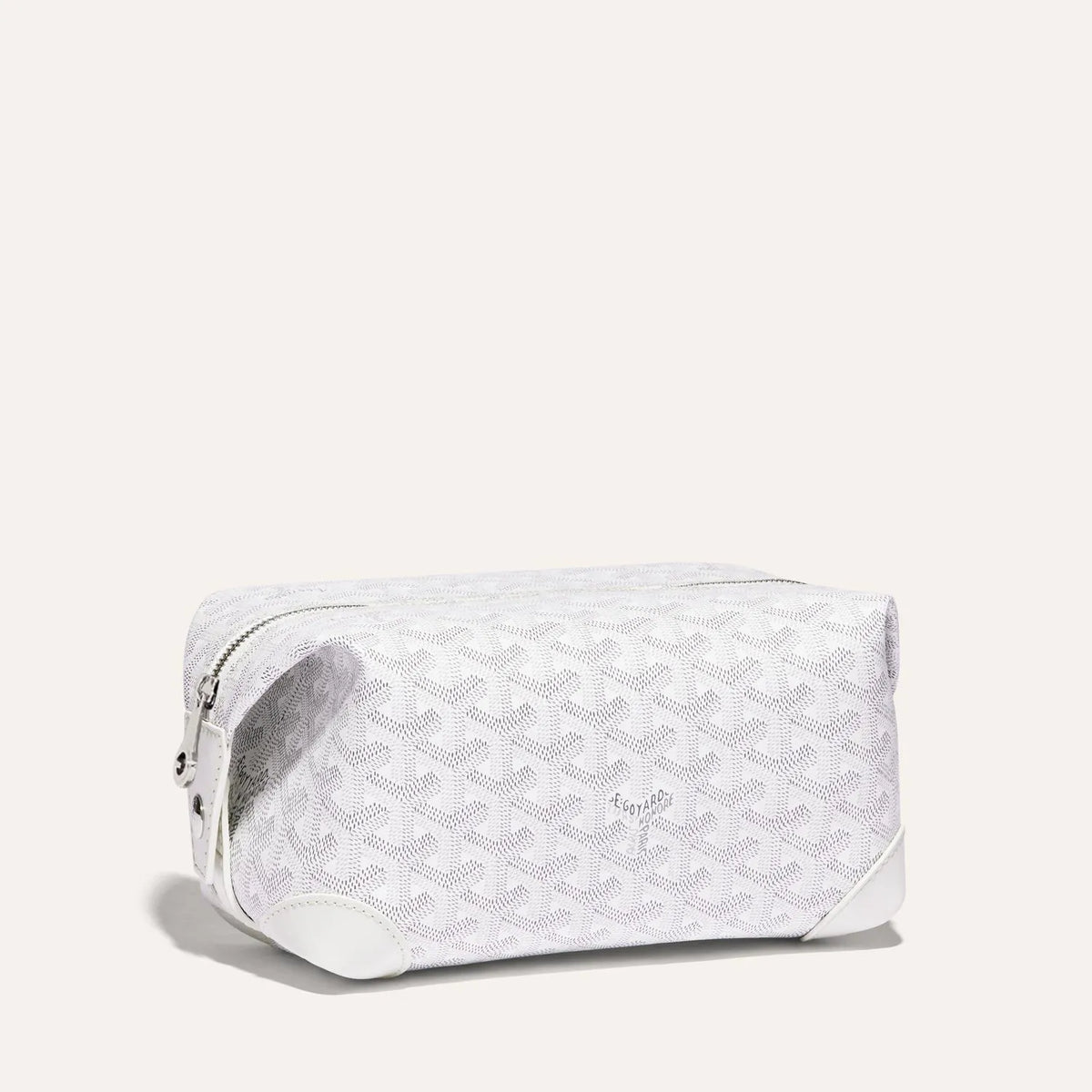 Goyard Bowling 25 Toiletry Bag in White, view 1