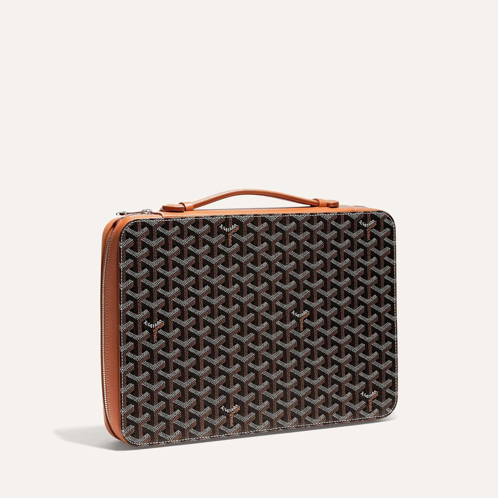 Goyard Compagnon Universel A4 in Black & Tan, view 1