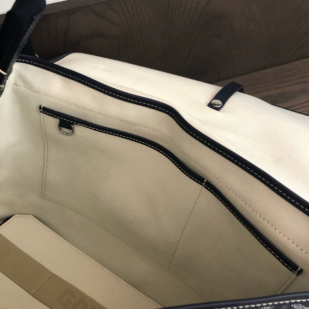 Goyard messenger bag dark color interior pocket