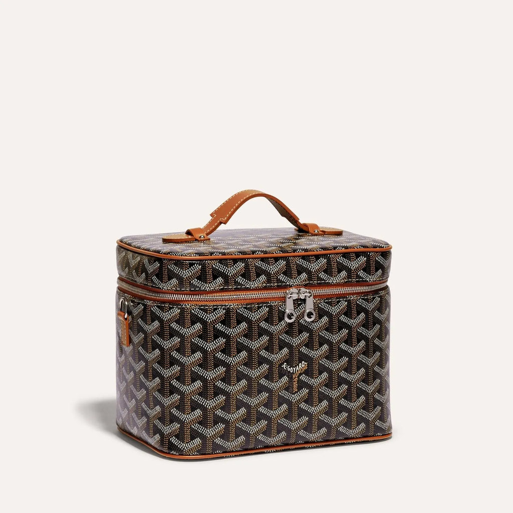 Goyard Muse PM Vanity Case in Black & Tan, view 1