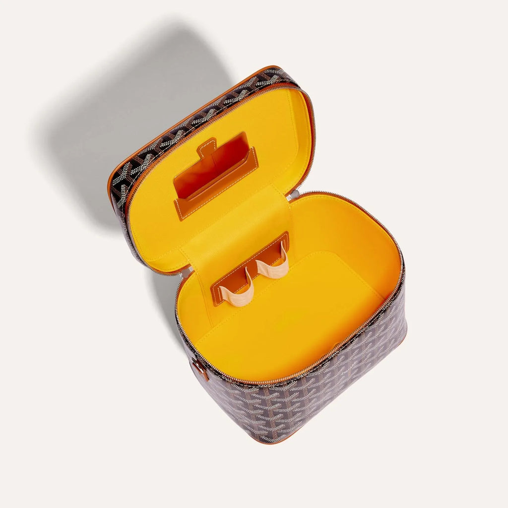 Goyard Muse PM Vanity Case in Black & Tan, view 4