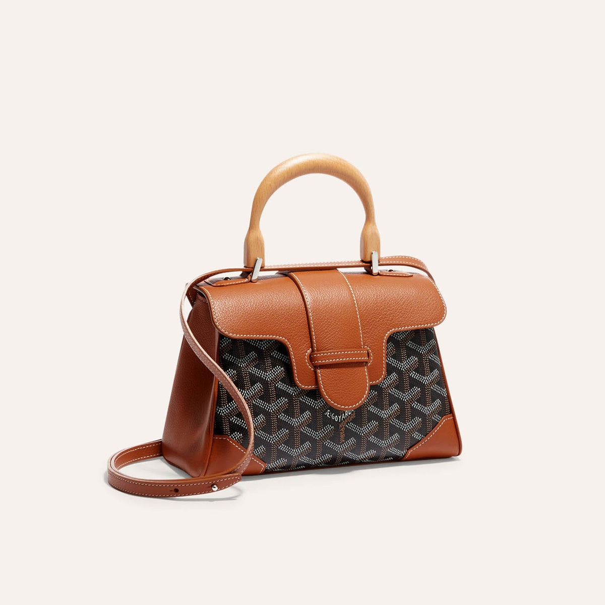 Goyard Saïgon Souple Mini Bag in Black & Tan
