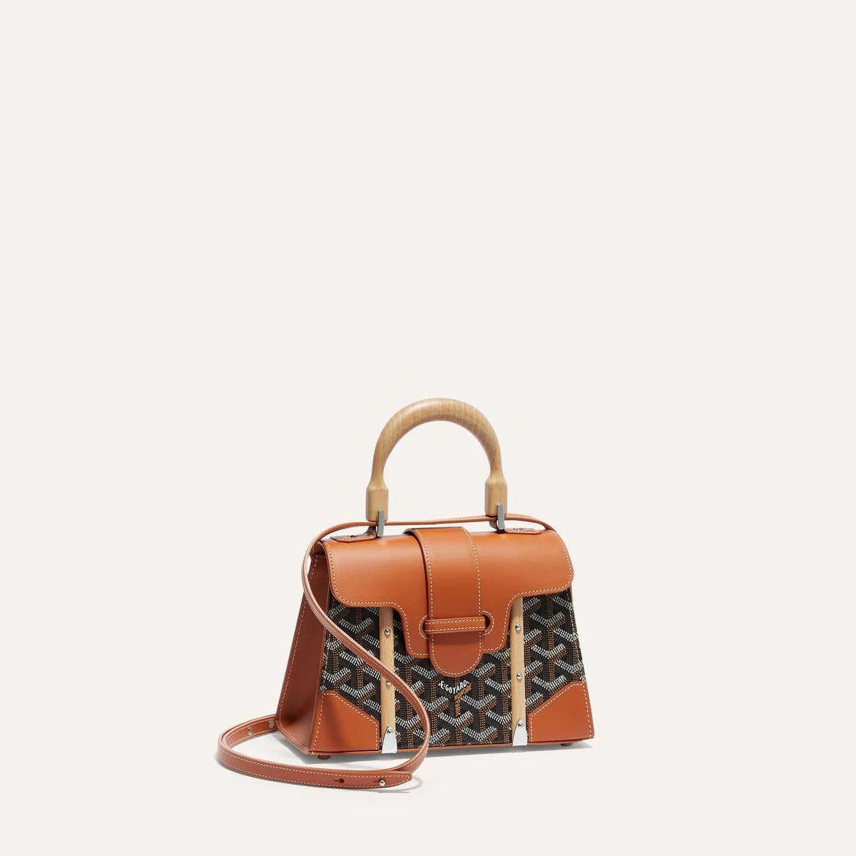 Goyard Saïgon Structuré Mini Bag in Black & Tan
