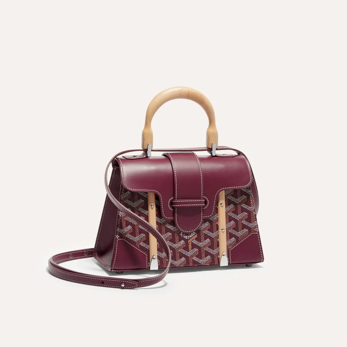 Goyard Saïgon Structuré Mini Bag in Burgundy