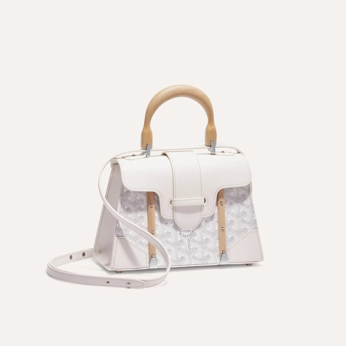 Goyard Saïgon Structuré Mini Bag in White