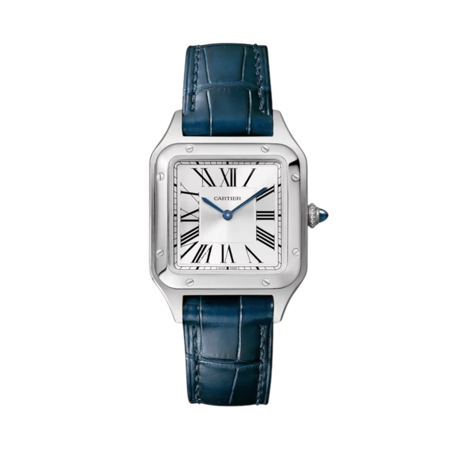 Santos-Dumont Watch 38x27.5mm Steel with Alligator Strap