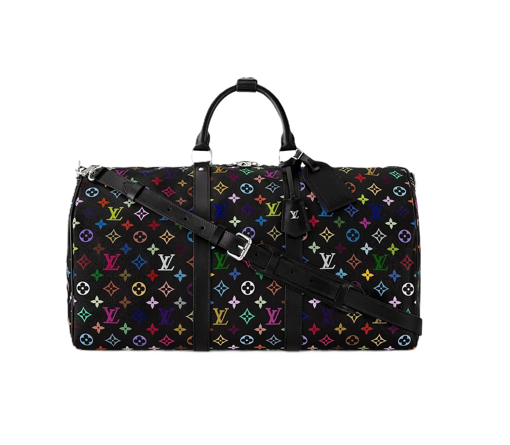 Louis Vuitton x Takashi Murakami Keepall Bandouliere - 50 Black Multicolored
