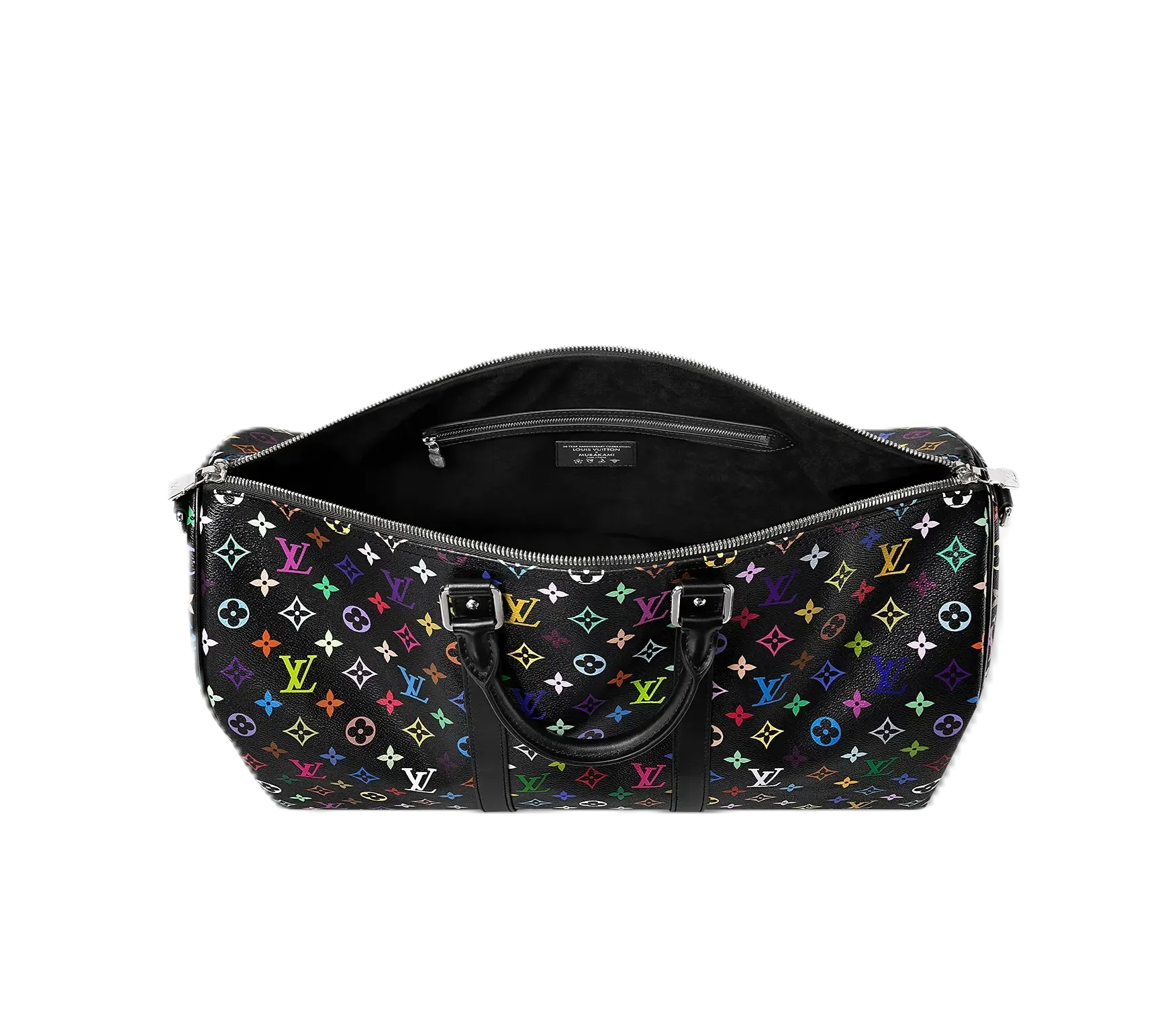Louis Vuitton x Takashi Murakami Keepall Bandouliere - 50 Black Multicolored