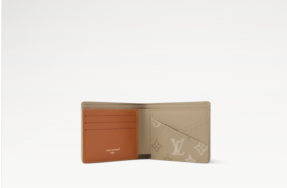 Multiple Wallet Monogram Beige interior