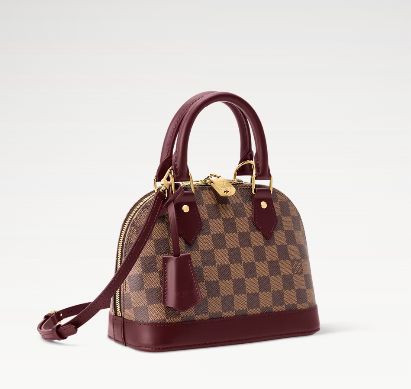 Louis Vuitton Alma BB Monogram Rouge side view