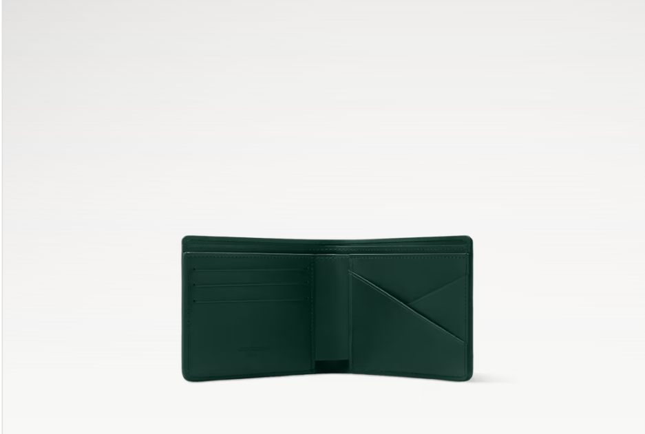 Multiple Wallet Monogram Green interior