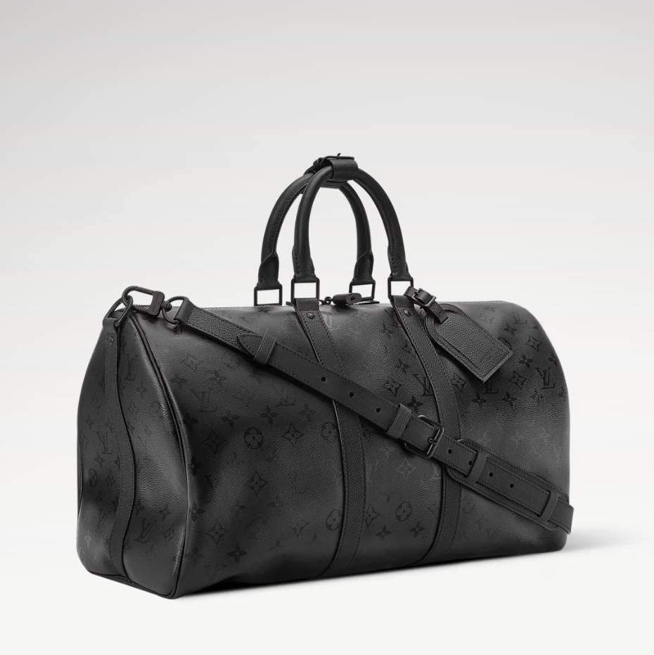 Louis Vuitton Keepall Bandouliere 45 Monogram Midnight angled view