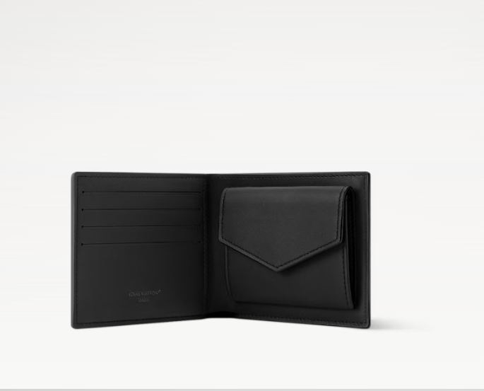 Louis Vuitton Marco Wallet LV Aerogram Black interior view