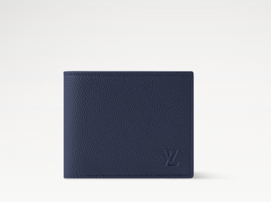 Louis Vuitton Marco Wallet LV Aerogram Navy exterior view