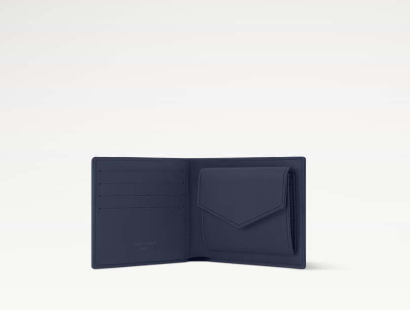 Louis Vuitton Marco Wallet LV Aerogram Navy interior view