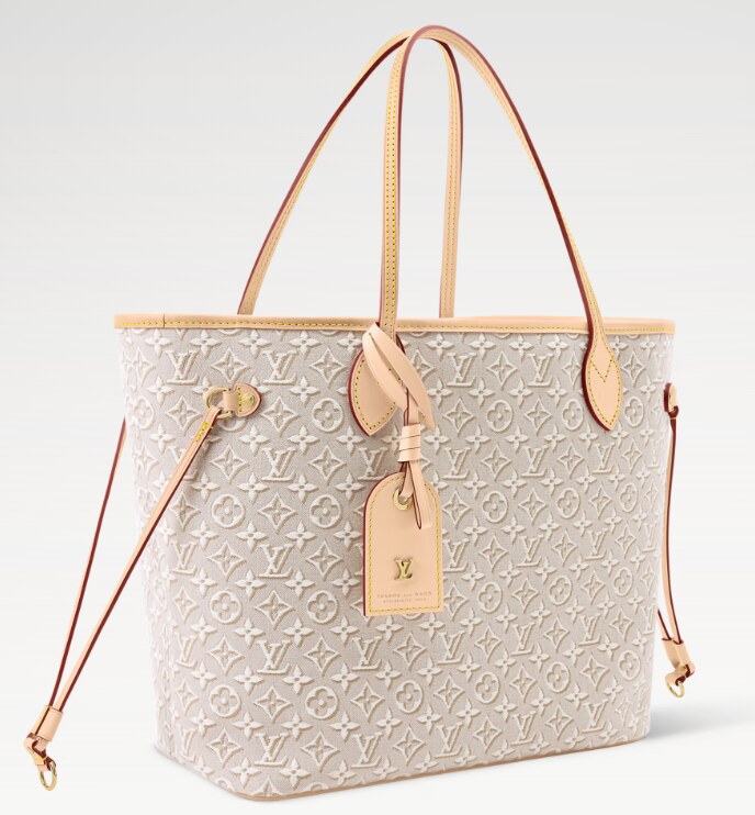 Louis Vuitton Neverfull MM Monogram Embleme Peuplier front view