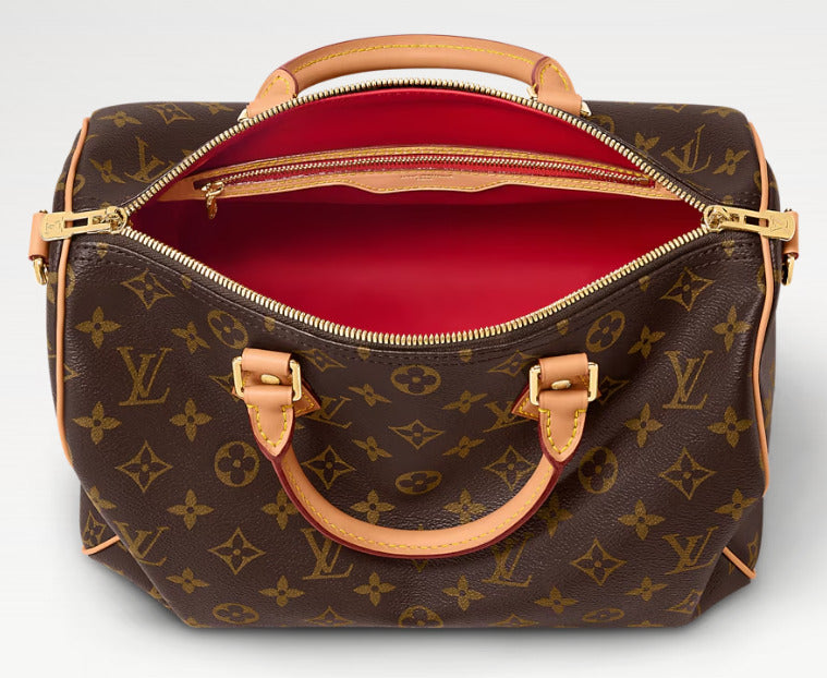 Louis Vuitton Speedy Soft 30 Crafty red leather interior