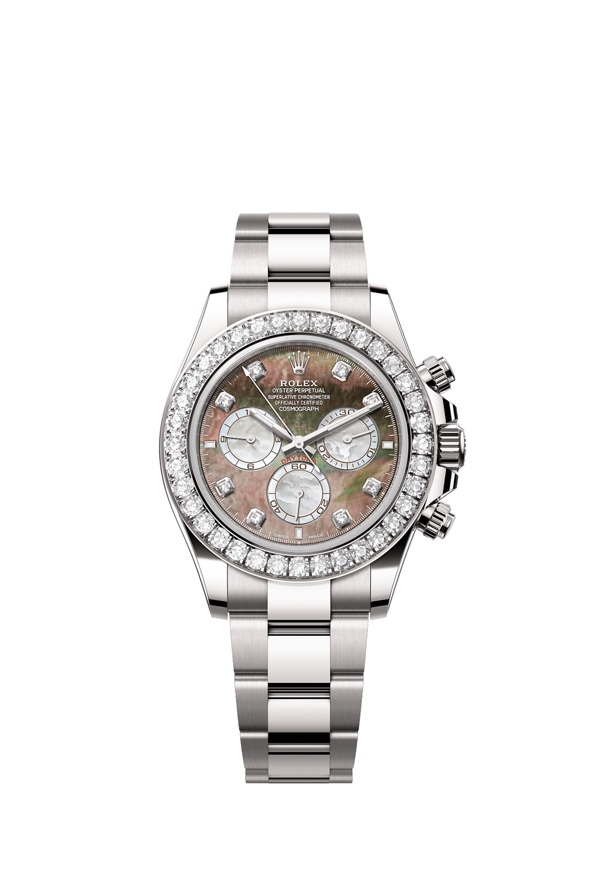 Cosmograph Daytona Oyster, 40 mm, white gold and diamonds