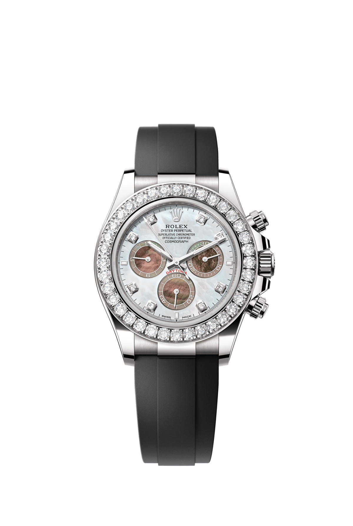 Cosmograph Daytona Oyster, 40 mm, white gold and diamonds