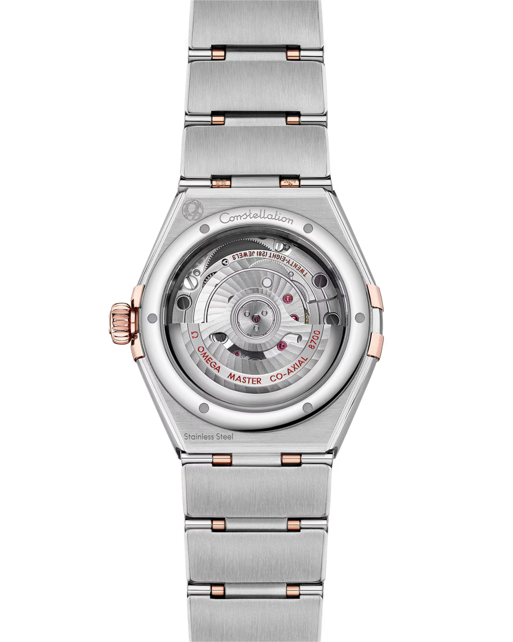 Omega Constellation – 27mm Rose Gold, Stainless Steel, Zircon