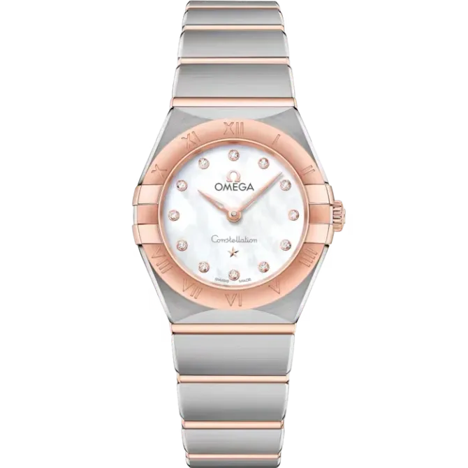 Omega Constellation – 25mm Rose Gold, Mother-of-Pearl, Stainless Steel