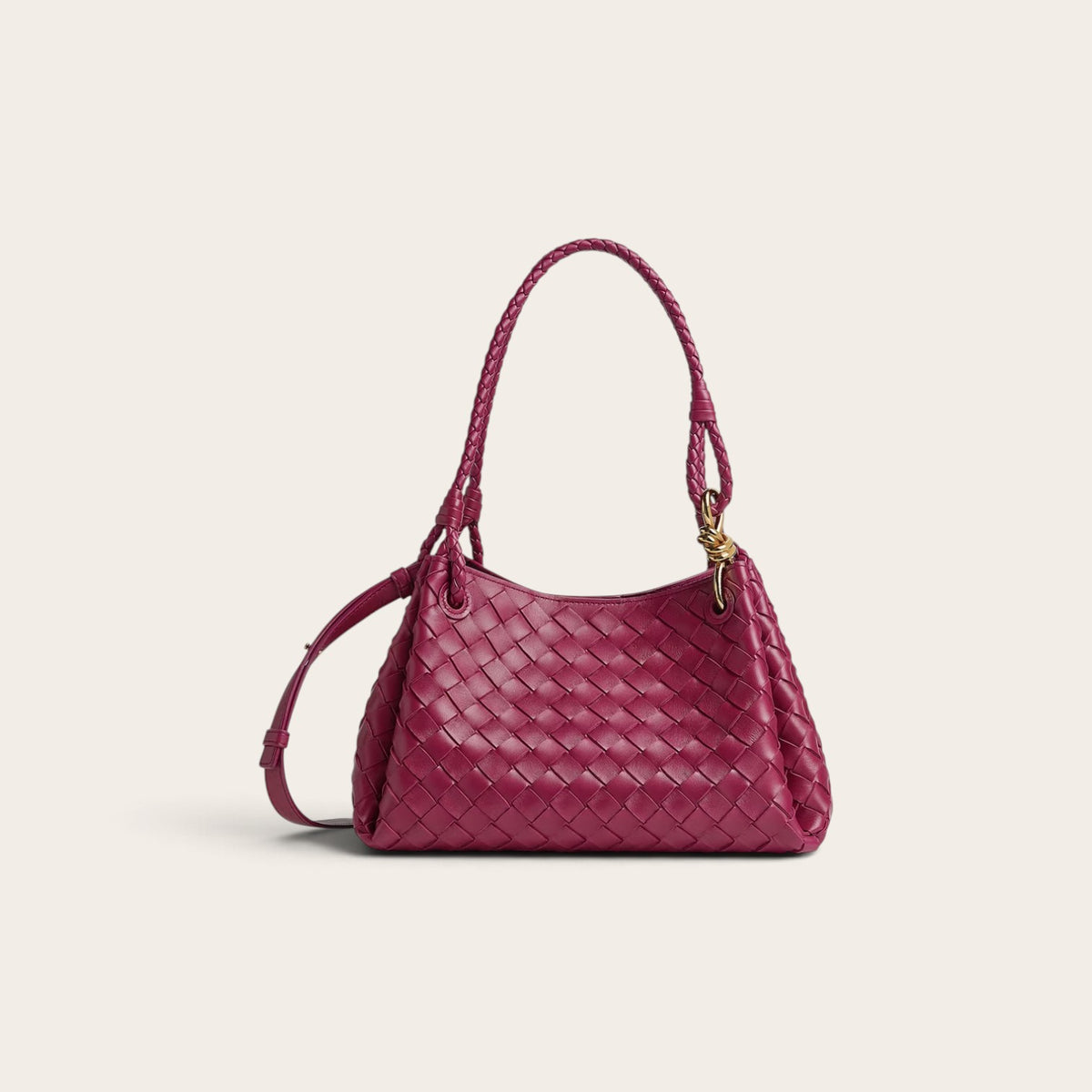 Bottega Veneta Small Parachute Bag Maroon