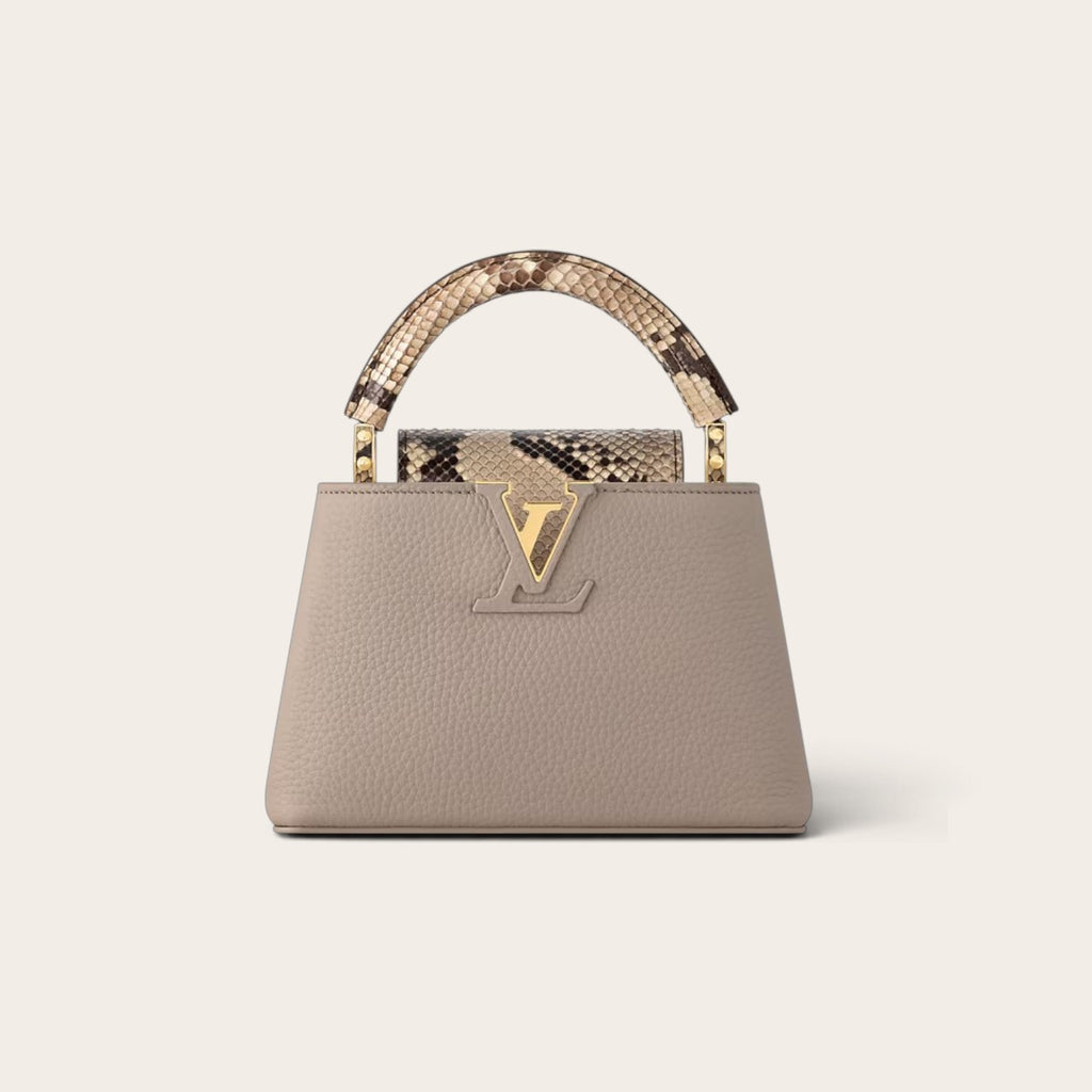Louis Vuitton Capucines Mini – Beige with Python Handle image 1