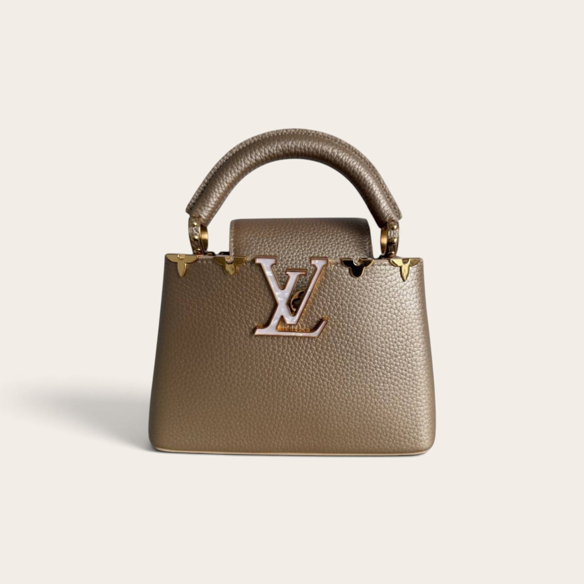 Louis Vuitton Capucines Mini – Taupe Mother-of-Pearl Effect image 1