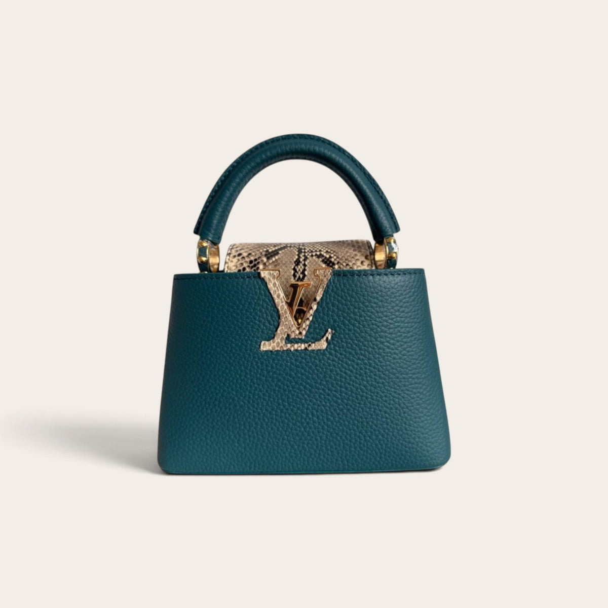 Louis Vuitton Capucines Mini – Teal with Python Leather image 1