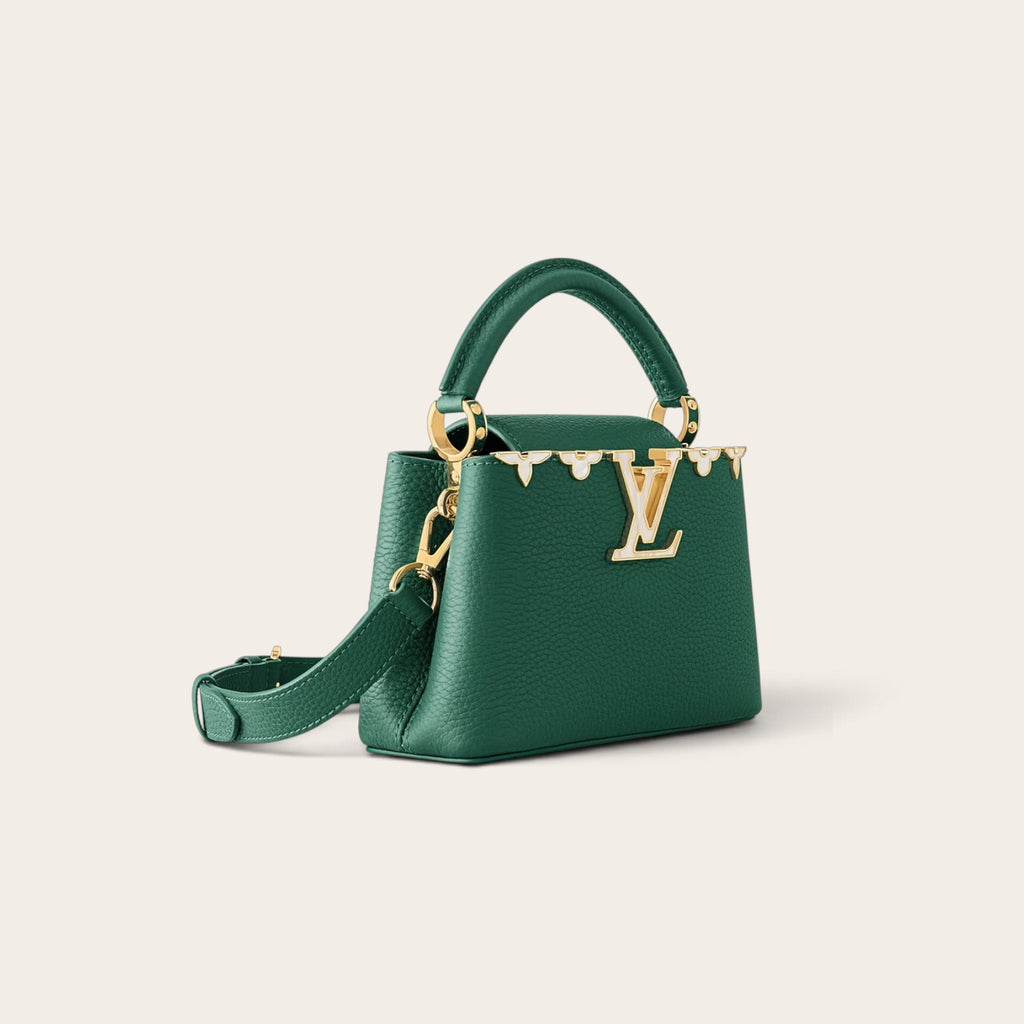 Louis Vuitton Capucines Mini – Green Mother-of-Pearl Effect