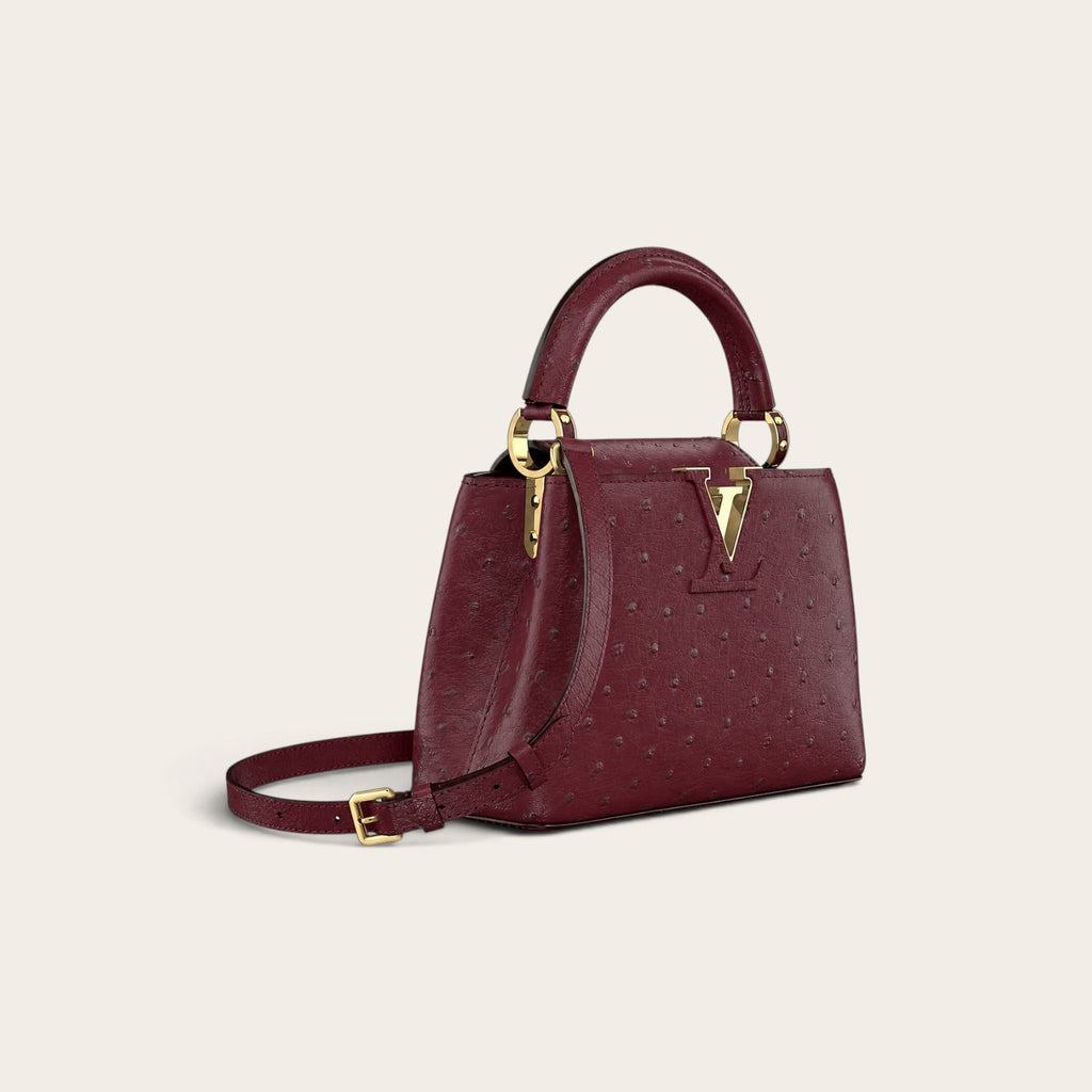 Louis Vuitton Capucines Mini – Maroon Ostrich