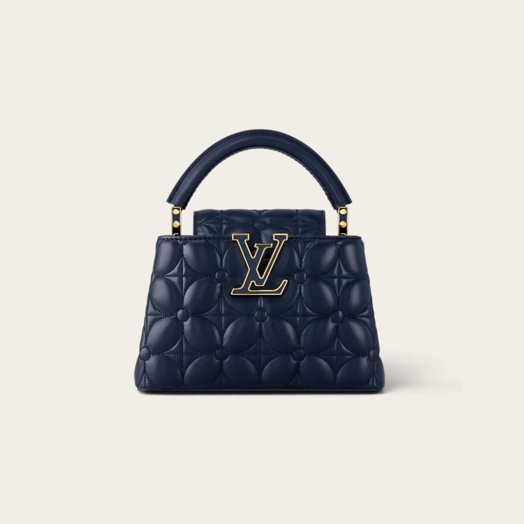 Louis Vuitton Capucines Mini – Navy Quilted Bloom