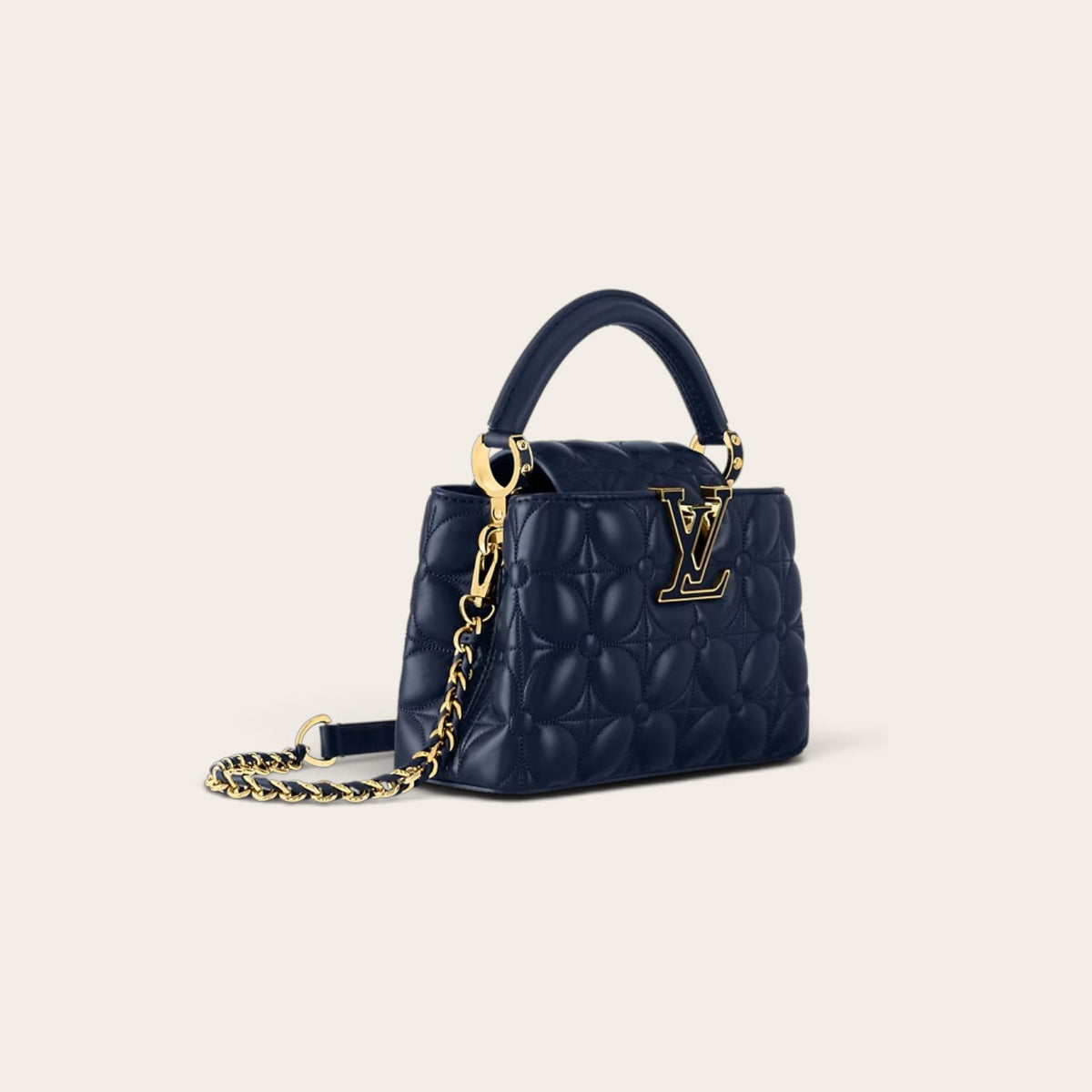 Louis Vuitton Capucines Mini – Navy Quilted Bloom