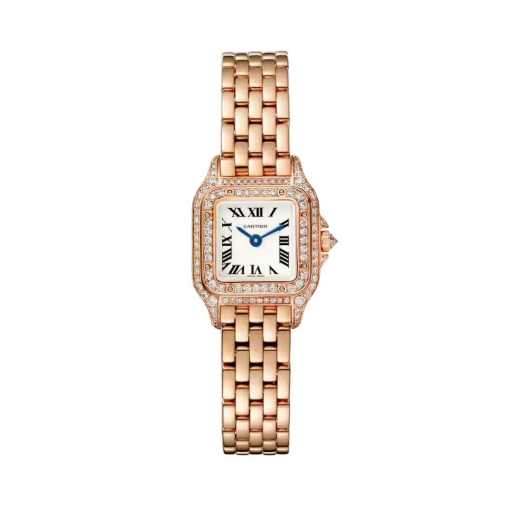 Panthère de Cartier Mini 25x20mm Rose Gold Zircon Quartz
