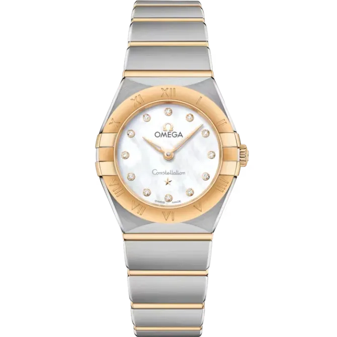 Omega Constellation – 27mm Yellow Gold, Stainless Steel, Zircon